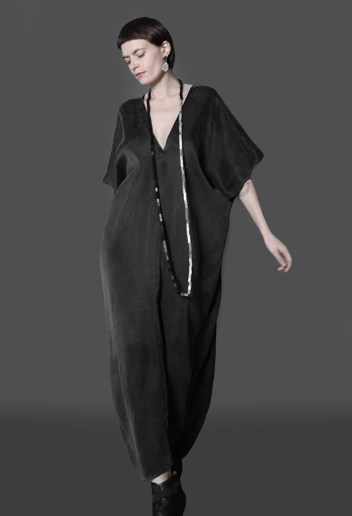 avant garde dress, silk caftan dress, silk kaftan dress, avant garde clothing, extravagant dress, see through caftan , extravagant clothing , resort wear, beach wear, silk caftan plus size, long kaftan dress, , beach caftan, , v neck kaftan, stage wear, , silk poncho, hand dyed silk kaftan , cupro dress, avant garde necklace, long chunky necklace